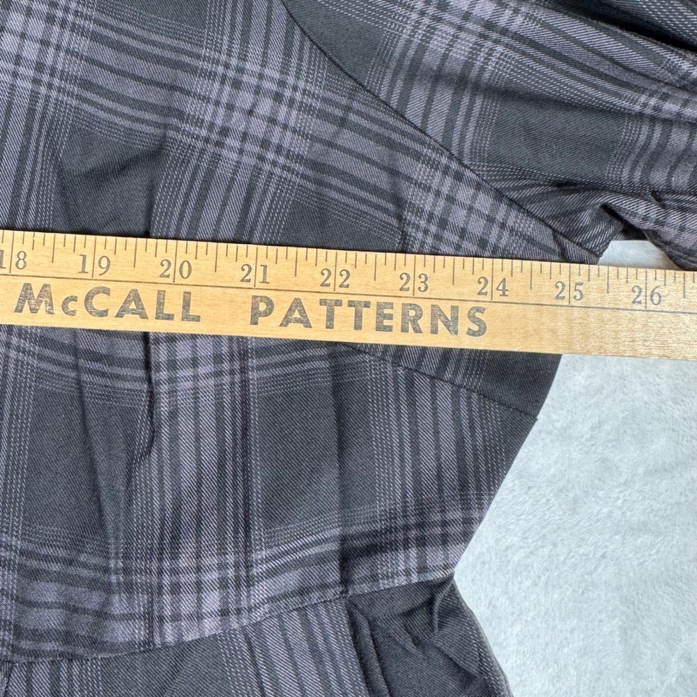Torrid Shadow Plaid Button Front Shirt Kimono Dress Grey Black NWT 2 2X | Goth - Picture 5 of 11